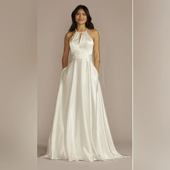 David's Bridal | Dresses | Davids Bridal A Line Wedding Dress | Poshmark